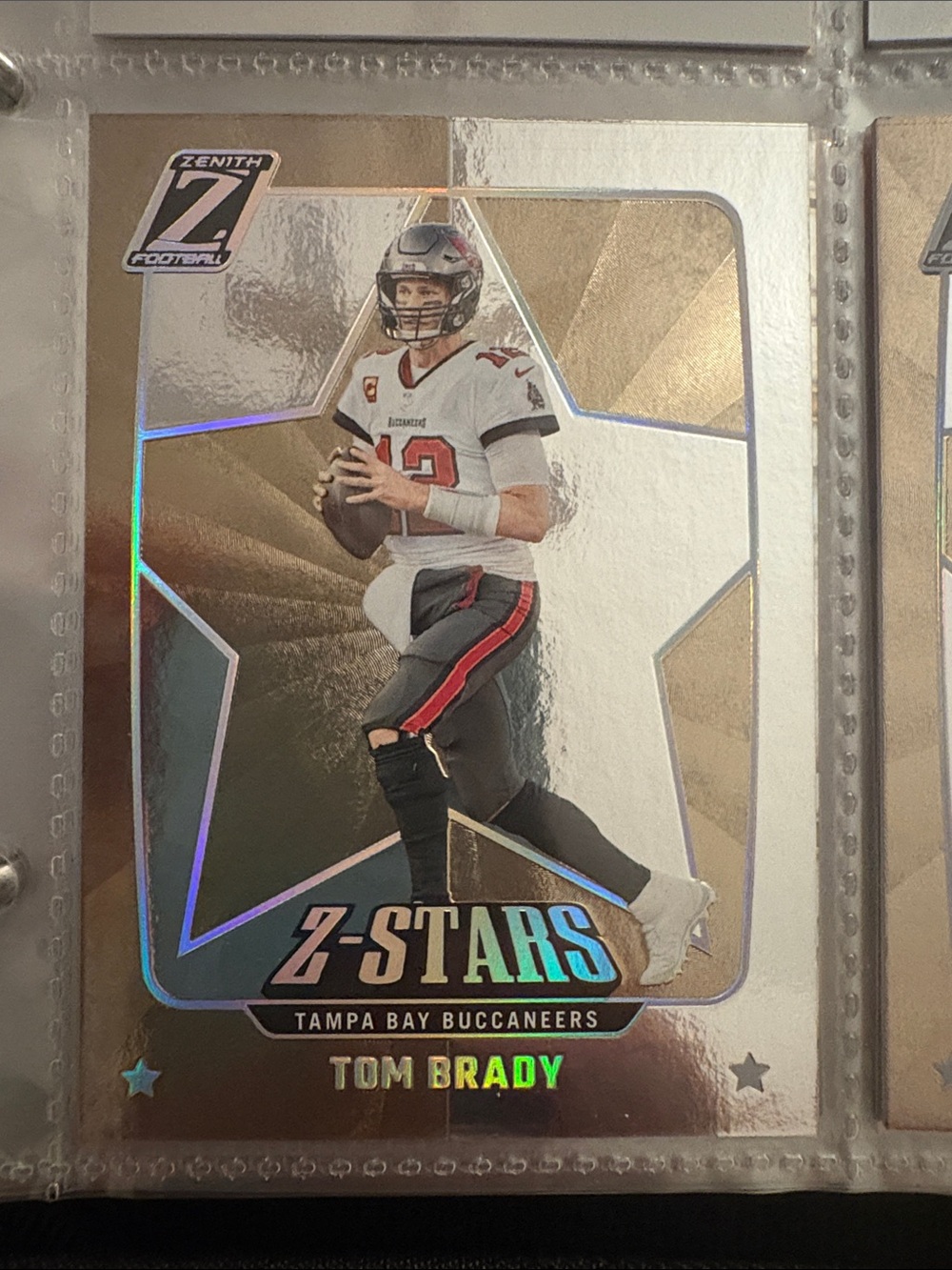 Panini Z-Stars Football Card with Metallic Gold and Holographic Accents